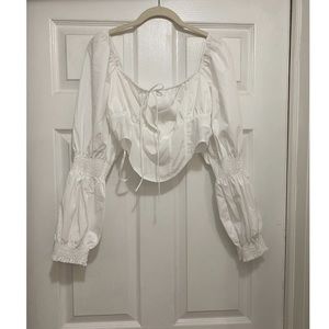 Missguided Puff Sleeve Crop Top